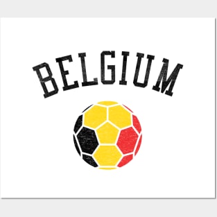 Belgium Soccer Team Heritage Flag Posters and Art